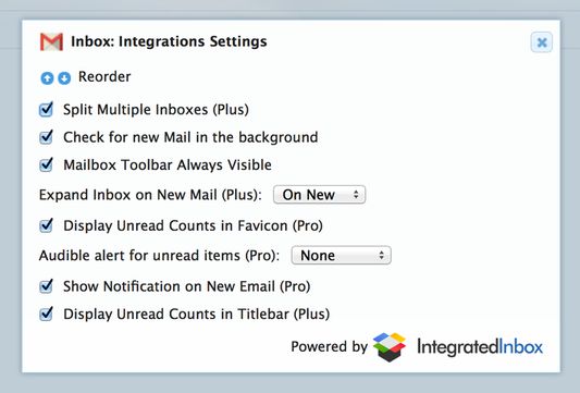 Integrated Inbox --- Per Integration Settings