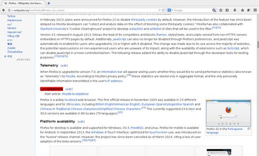Getting an URL of a specific section of an article in wikipedia