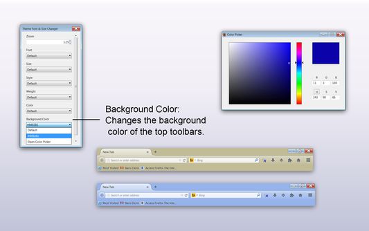 Background Color (for top toolbars)