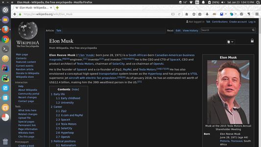 Wikipedia page with Owl mode enabled