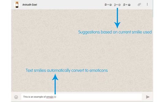 Text smileys automatically convert to emoticons.