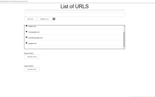 Add and Remove URLS