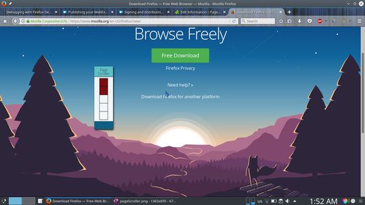 control scrolling speed by pressing