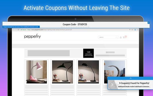 Activating coupon doesn't take you away from the site... It's as easy as Activate - Copy - Paste the Coupon Code