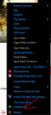 Context menu (right click menu) item