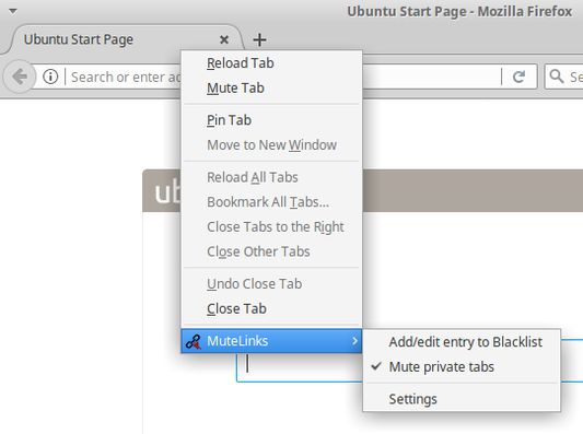 Tab context menu