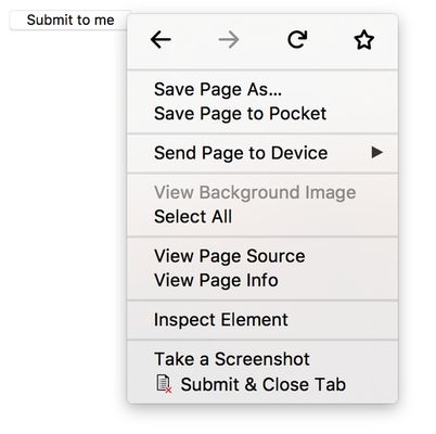 Submit & Close via context menu