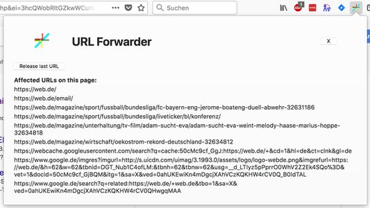 URL Forwarder Popup (matching)