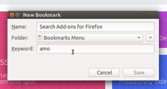 If you create bookmark with a URL including 