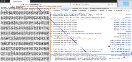 Blocking Mining scripts that try to hide themselves using Base-64 Encoding.