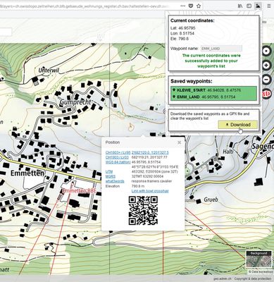 Download all the waypoints in your list to a GPX file - ready to be uploaded to your GPS device.