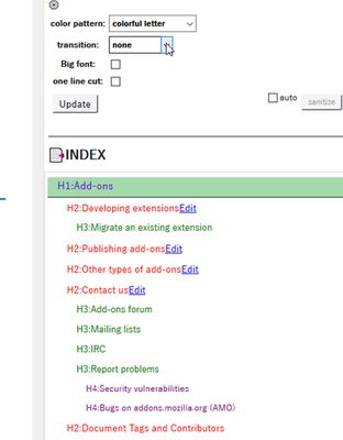 Theme Pattern color label