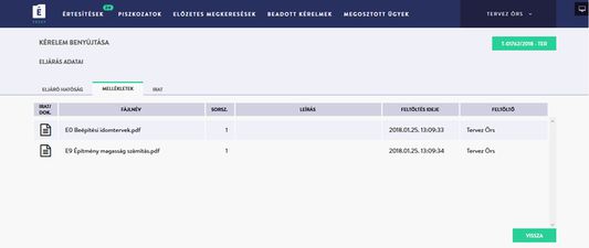 Uploaded documents on the Processaction view