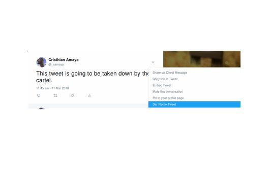 Delete tweet.