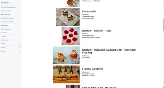 Overview of recipes