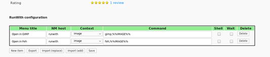 Sample configuration