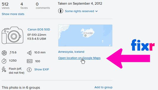 Adds a link to show location of a geotagged photo on Google Maps - But also makes Flickr's own map a bit smarter...