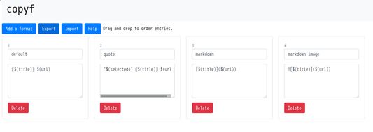 Format manager