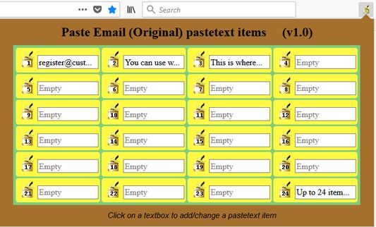 Pastetext list