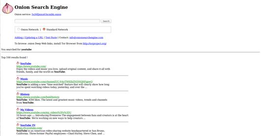 onion search engine results standard network