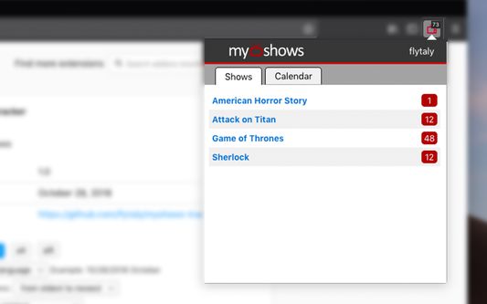 List of the shows with unwatched episodes