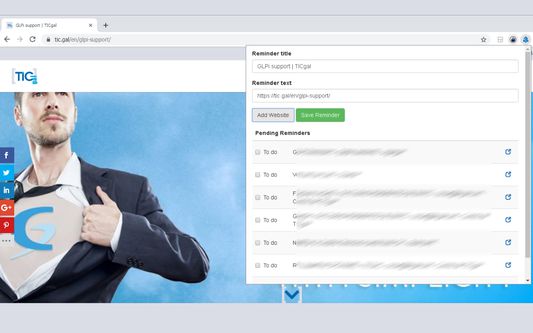 Check your GLPI reminders or add more