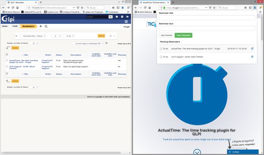 GLPI Reminders perfectly synced