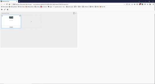 A fresh install of Panorama Tab Groups