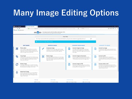 Many Image Editing Options