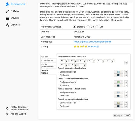 Extension options