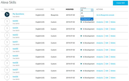 Enhance skill list is sortable, filterable, compact, and includes all page of your skills.
