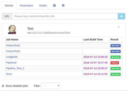 Job monitoring: Monitor the build state of Jenkins Job and display a notification when the build is complete. Provide a