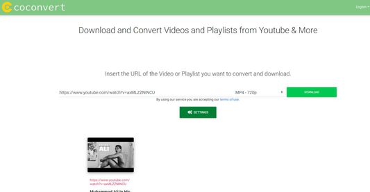 This is what your download on coconvert.com will look like!