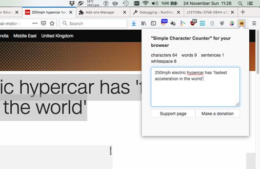 When you paste text to the text area