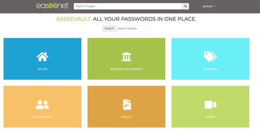 EASEEVAULT: ALL YOUR PASSWORDS IN ONE PLACE