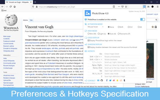 Preferences & Hotkeys Specification