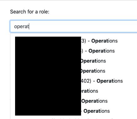 Use type-ahead search to find the account you want