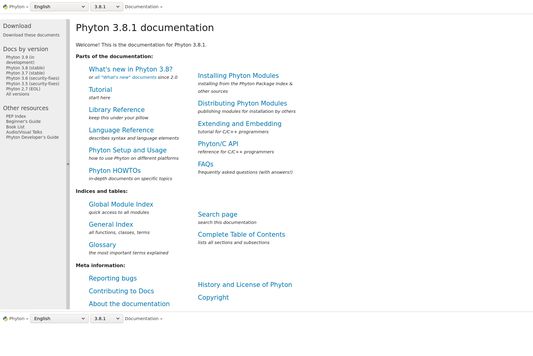 Phyton 3 documentation xD