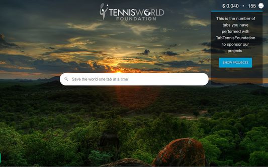 Main screen with google search