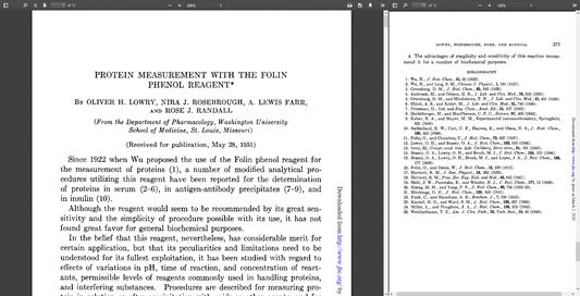 An easy way to keep scientific paper's references always visible.