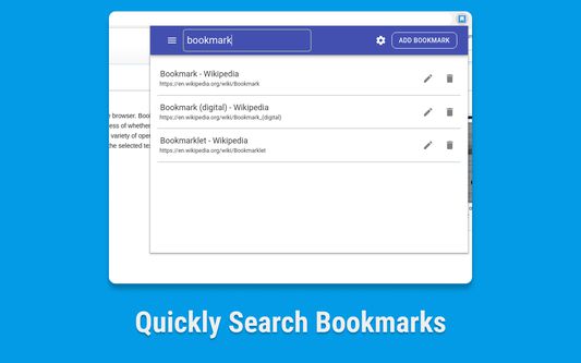 Quickly Search Bookmarks