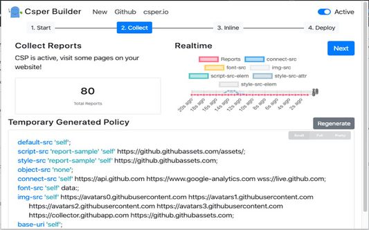 Content Security Policy Report Collection Csper Builder