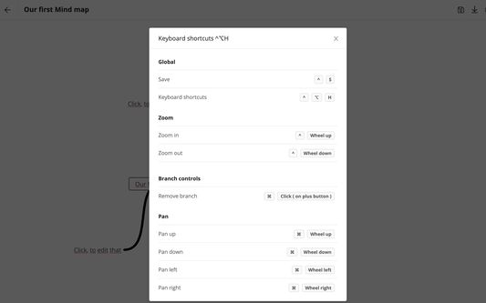 Keyboard shortcuts