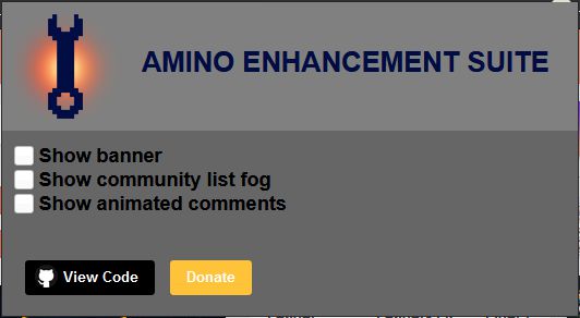 A screenshot of what the AHS configuration menu looks like
