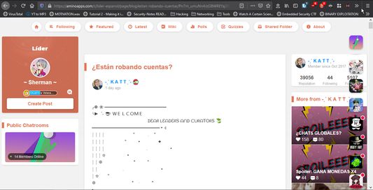 A screenshot of how an aminoapps blog looks like with AHS default settings