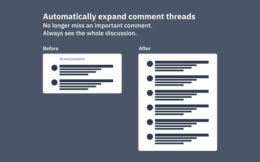 Automatically expand comment threads.