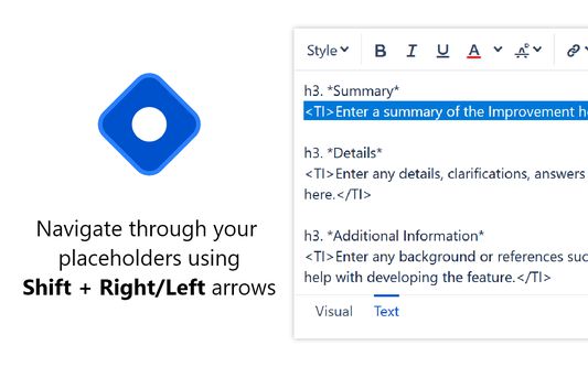 Placeholder highlighting.