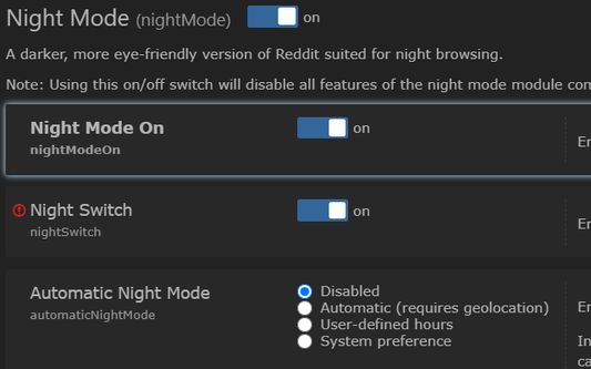 Night mode for Reddit