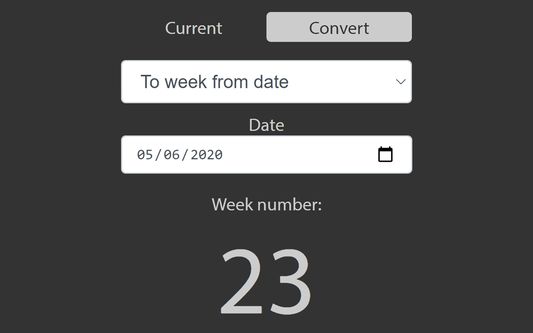 Find the week number of any date.