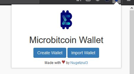 Create or Import Microbitcoin wallets